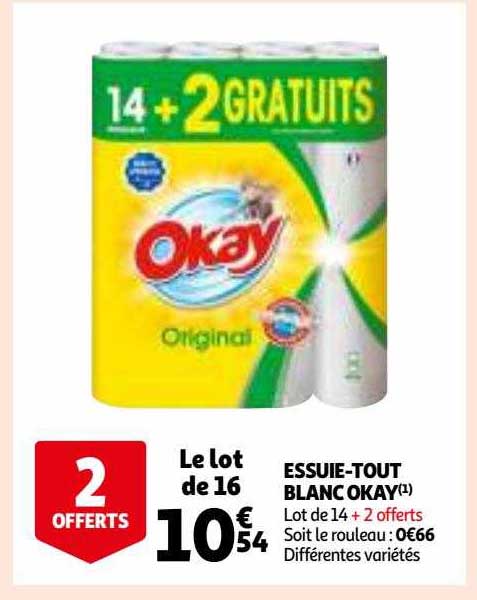 Essuie-tout Blanc Okay