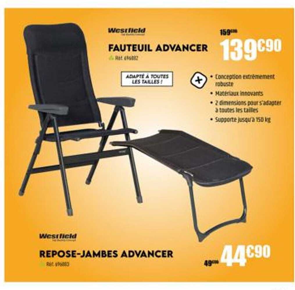 fauteuil advancer, repose-jambes advancer