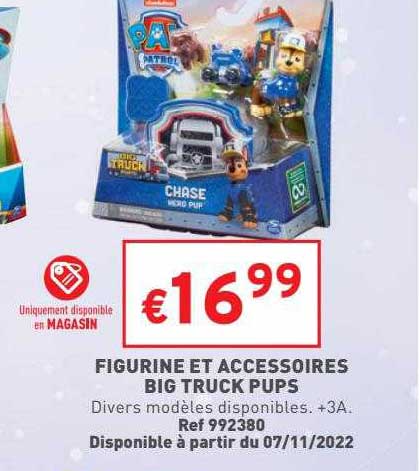figurine et accessoires big truck pups paw patrol
