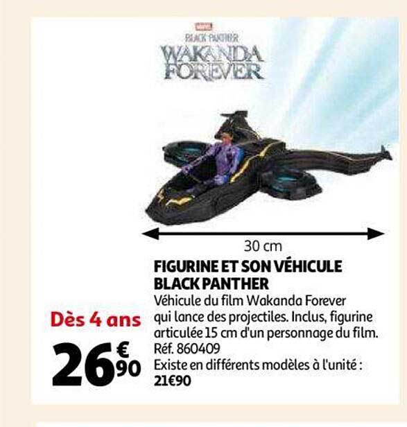 figurine et son véhicule black panther