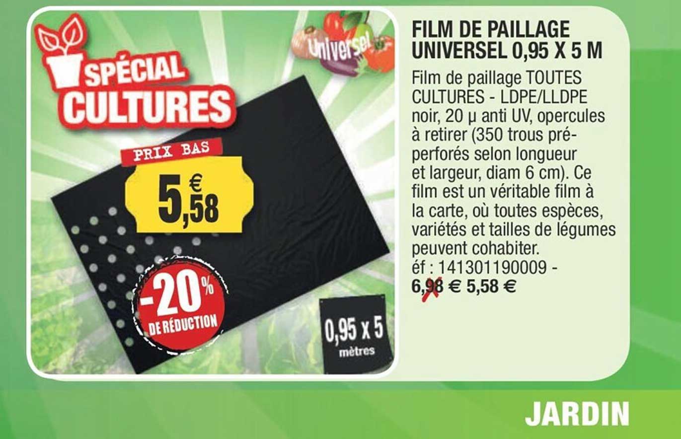 Film De Paillage Universel 0,95 X 5 M