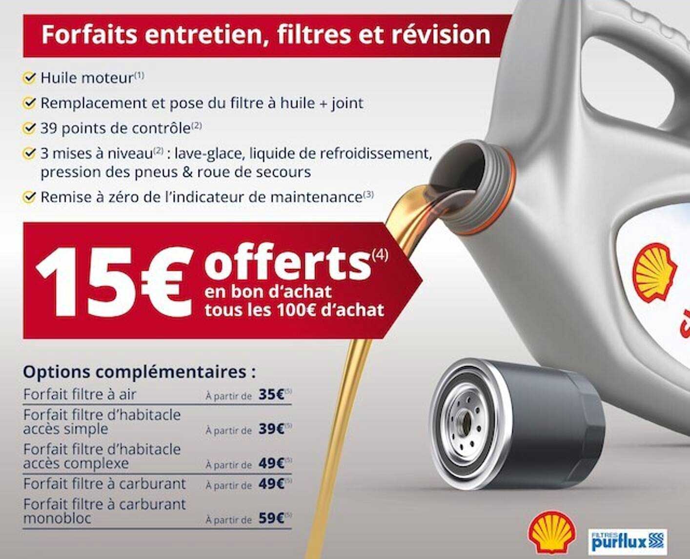 forfaits entretien, filtres et révision purflux