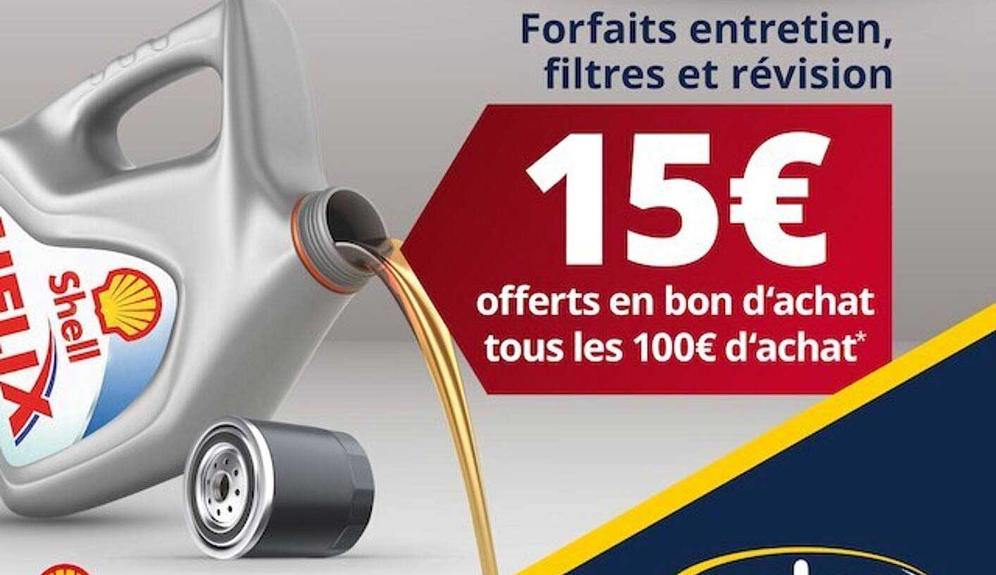 forfaits entretien, filtres et révision shell