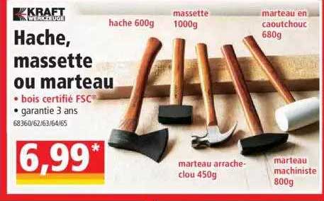 hache, massette ou marteau kraft werkzeuge