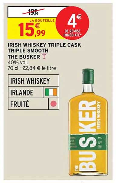 irish whiskey triple cask triple smooth the busker