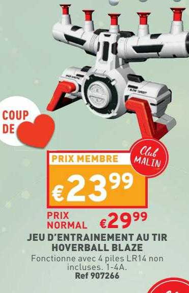 jeu d'entrainement au tir hoverball blaze