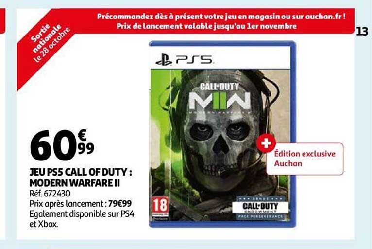 Jeu Ps5 Call Of Duty : Modern Warfare II