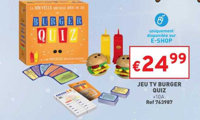 jeu tv burger quiz