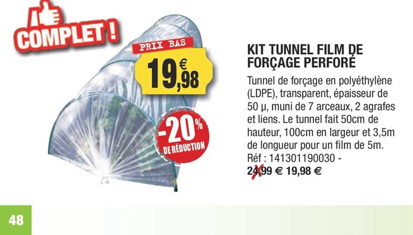 kit tunnel film de forçage perforé