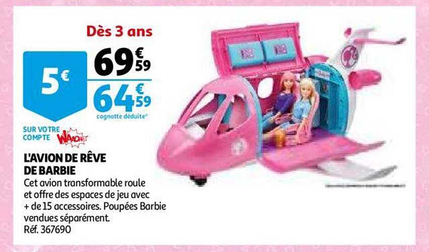l'avion de rêve de barbie
