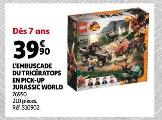 l'embuscade du tricératops en pick-up jurassic world