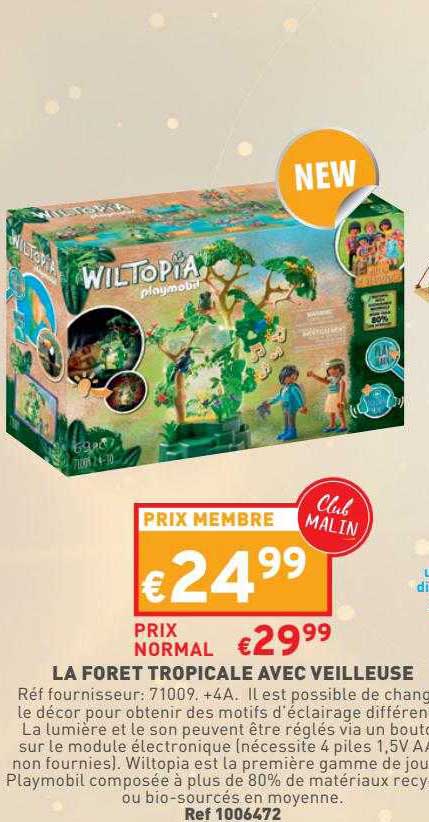 La Foret Tropicale Avec Veilleuse