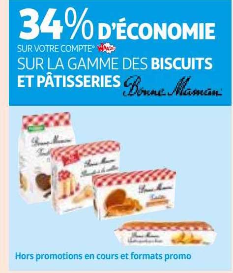la gamme des biscuits et pâtisseries bonne maman