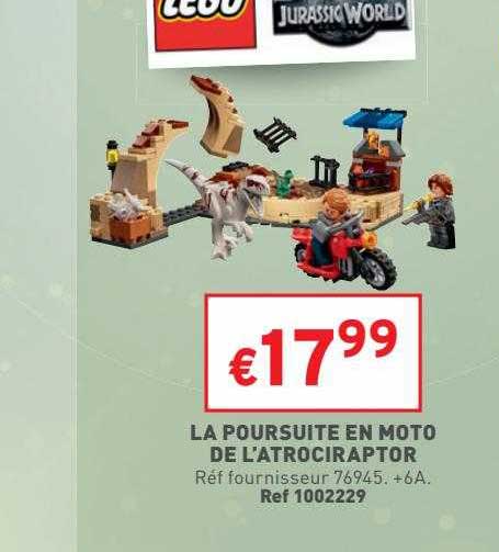 la poursuite en moto de l'atrociraptor