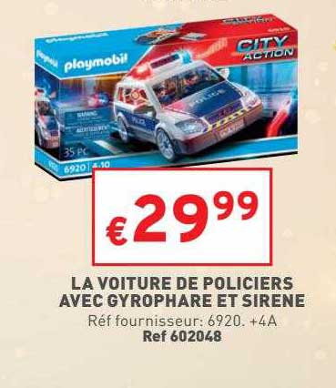 la voiture de policiers avec gyrophare et sirène playmobil