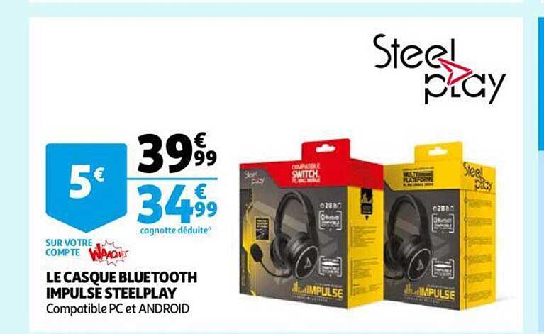 le casque bluetooth impulse steelplay