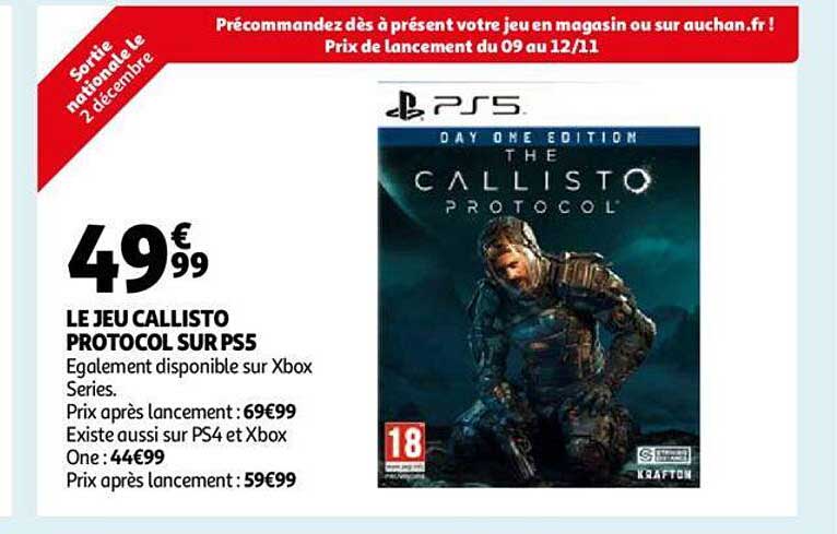 le jeu callisto protocol sur ps5