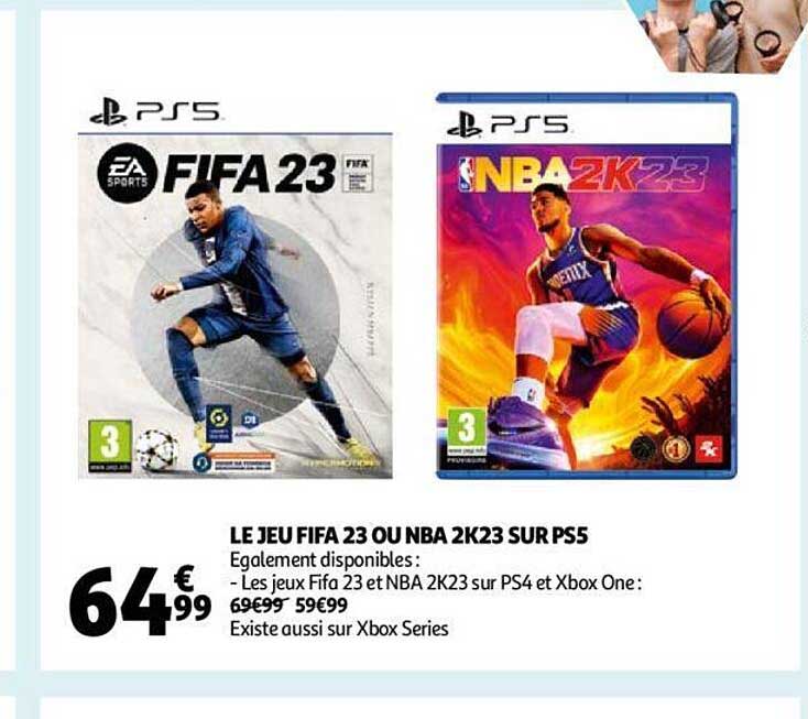 le jeu fifa 23 ou nba 2k23 sur ps5