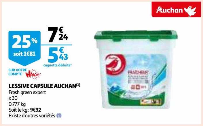 Lessive Capsule Auchan