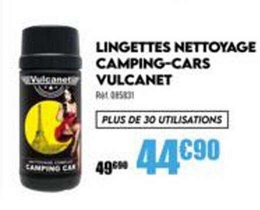 lingettes nettoyage camping-cars vulcanet