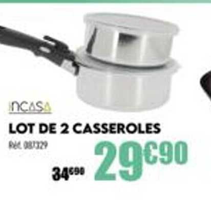 lot de 2 casseroles incasa