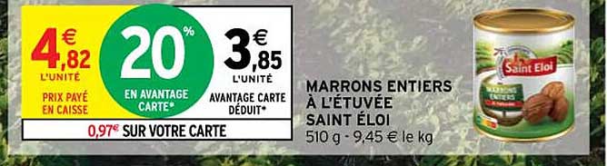marrons entiers à l'étuvée saint éloi