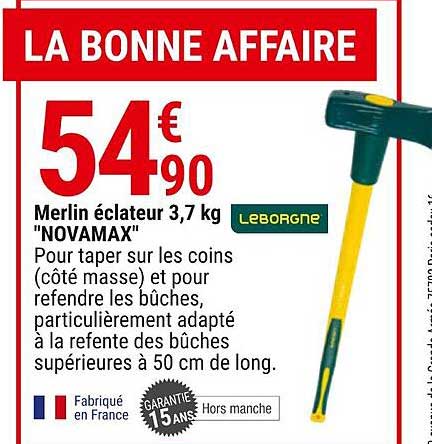 merlin éclateur 3,7 kg "novamax" leborgne
