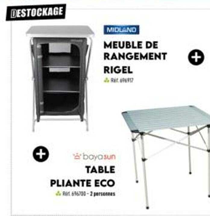 meuble de rangement rigel midland, table pliante eco bayasun