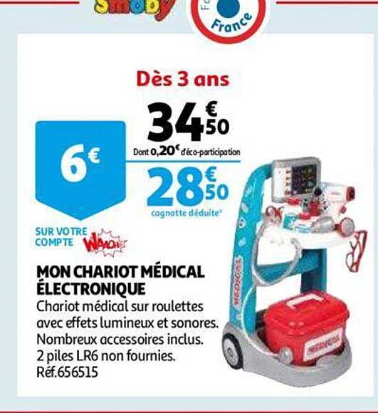 mon chariot médical électronique smoby