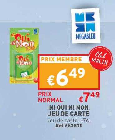 ni oui ni non jeu de carte