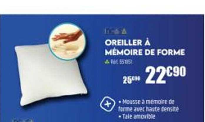 oreiller à mémoire de forme incasa