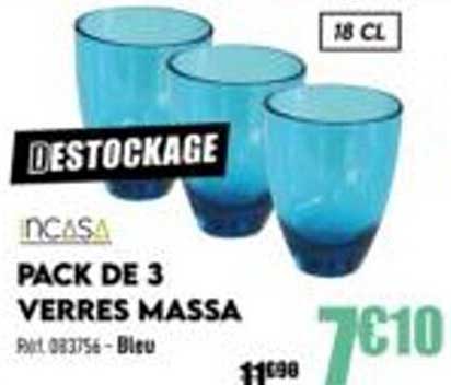 pack de 3 verres massa incasa