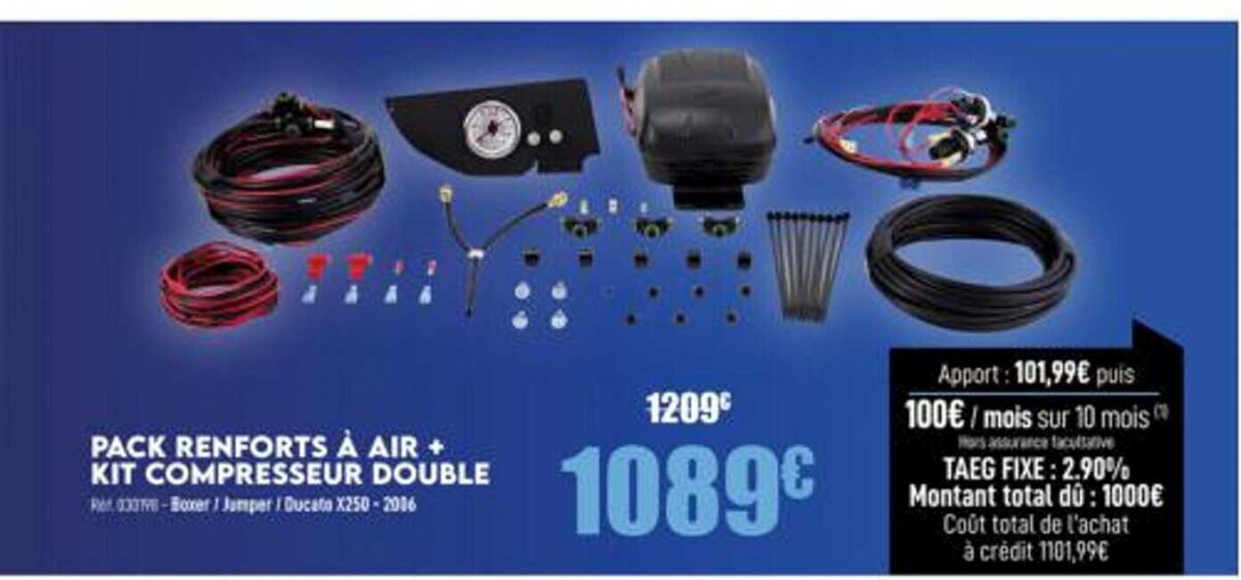 pack renforts à air + kit compresseur double