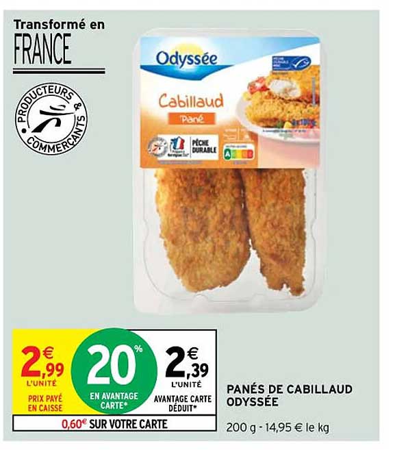 Panés De Cabillaud Odyssée