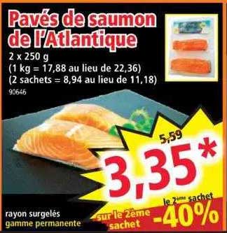 pavés de saumon de l'atlantique