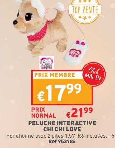 peluche interactive chi chi love