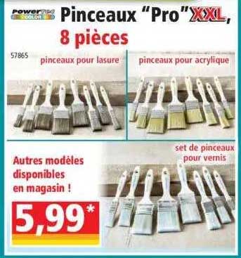 Pinceaux "pro" Xxl, 8 Pièces Powertec Color