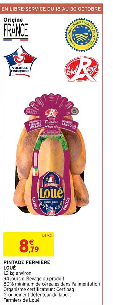 Pintade Fermière Loué