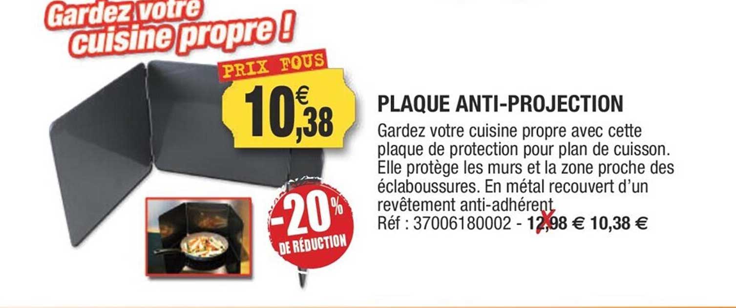 plaque anti-projection