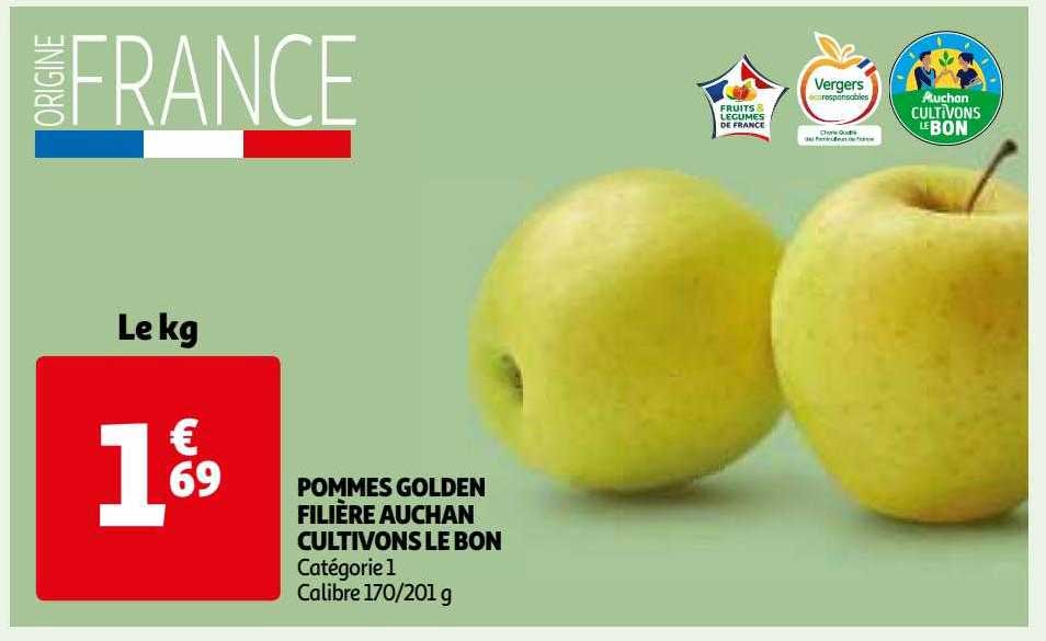 pommes golden filière auchan cultivons le bon
