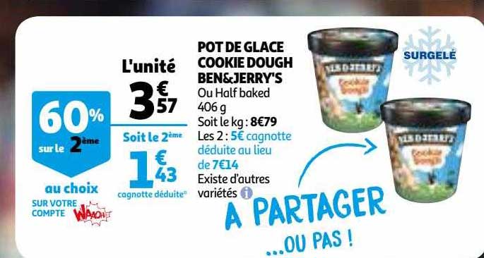 pot de glace cookie dough ben & jerry's