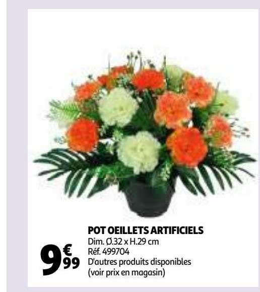 pot œillets artificiels