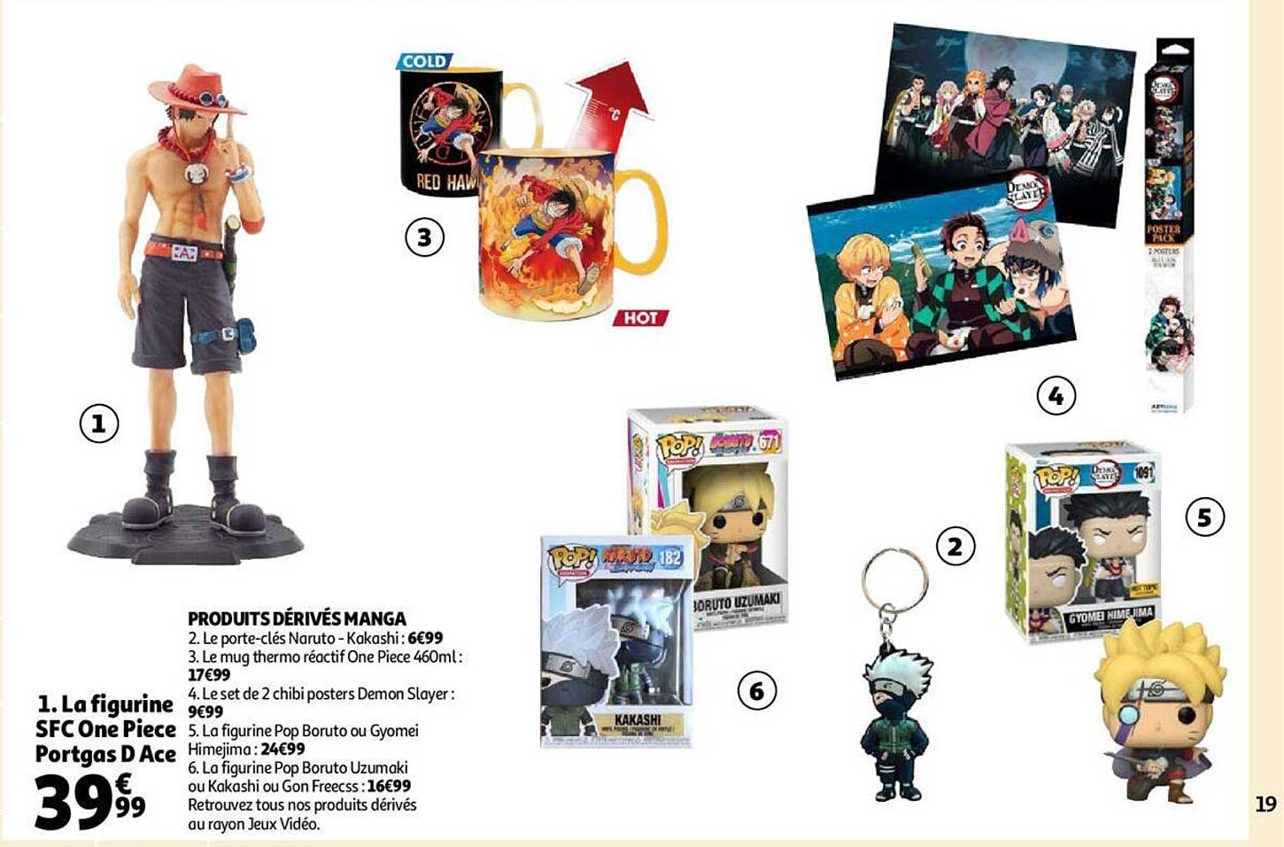 produits dérivés manga