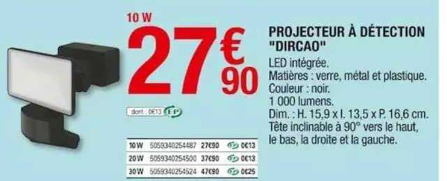 projecteur à détection "dircao"