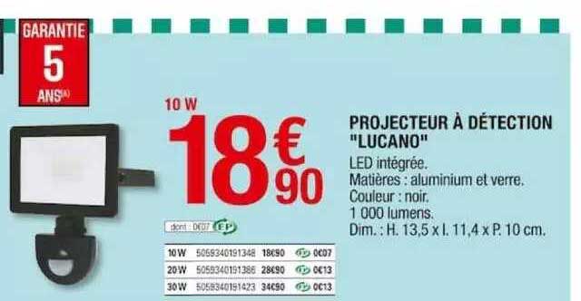 projecteur à détection "lucano"