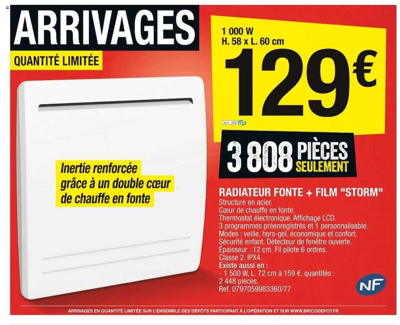 Radiateur Fonte + Film "storm"