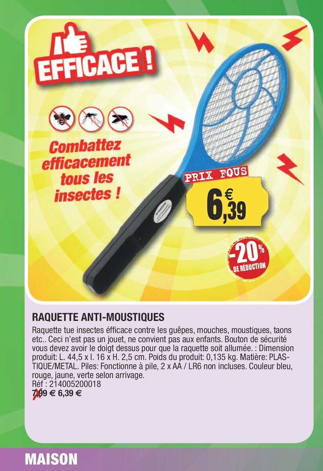 raquette anti-moustiques