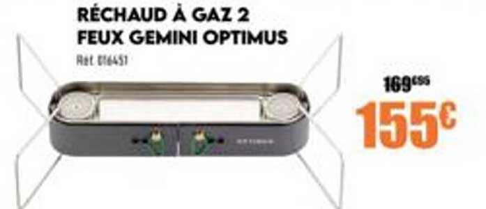 réchaud à gaz 2 feux gemini optimus