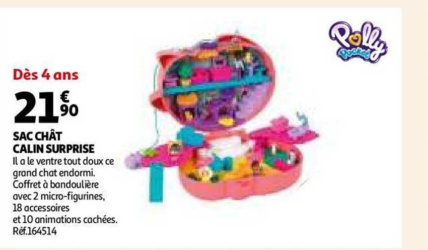 sac chât câlin surprise polly pocket