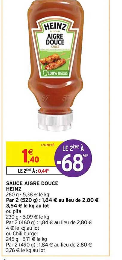 sauce aigre douce heinz